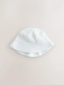 Next Crinkle Baby Bucket Hats 2 Pack Neutral Sale