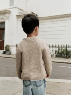 Next Neutral Dogs Knitted Crew Neck Jumper (3mths-7yrs) Outlet