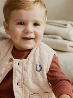 Next Baby Gilet Top and Leggings Set (0mths-2yrs) Neutral Faces Outlet