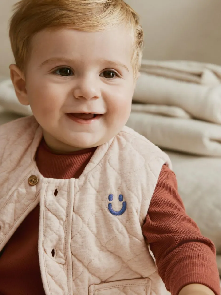 Next Baby Gilet Top and Leggings Set (0mths-2yrs) Neutral Faces Outlet