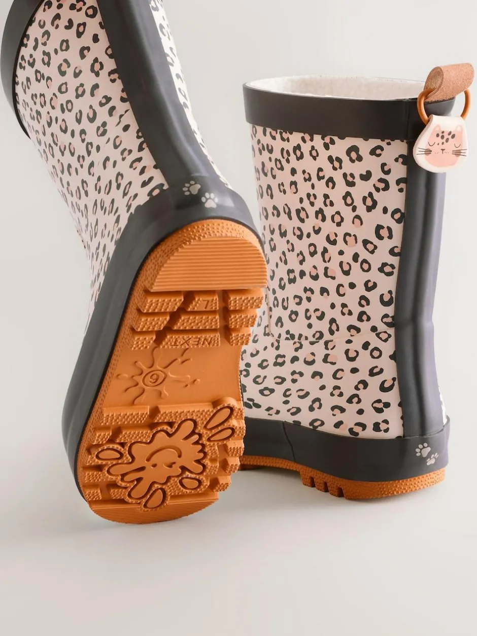 Next Wellies Neutral Leopard New