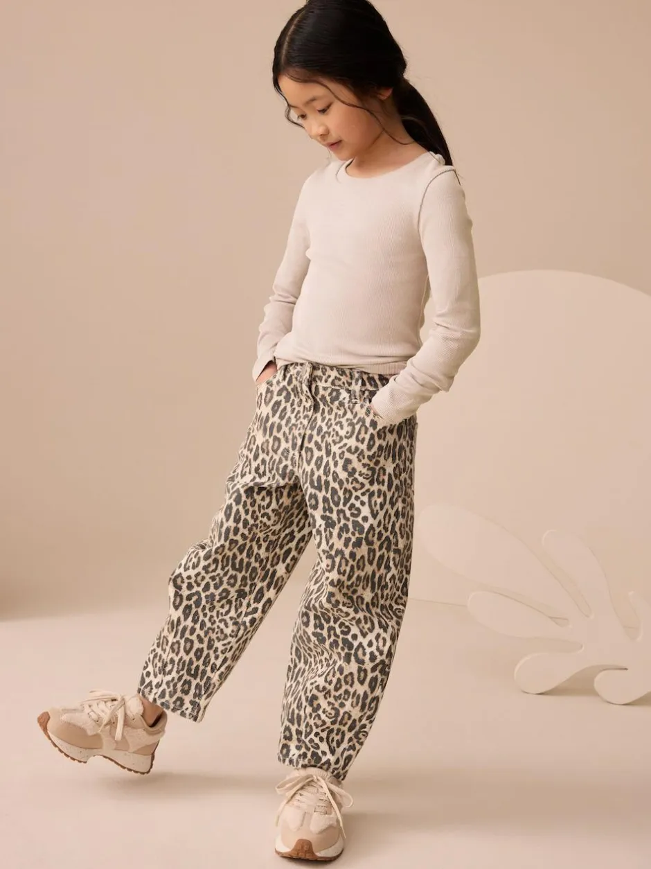 Next Neutral Long Sleeve Ribbed Top (3-16yrs)