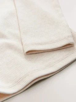 Next Neutral Long Sleeve Ribbed Top (3-16yrs)