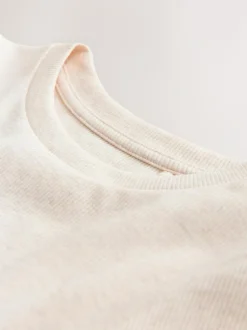 Next Neutral Long Sleeve Ribbed Top (3-16yrs)