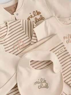 Next Baby Bundle Gift Set 7 Piece (0-18mths) Neutral Milk Club Online