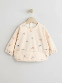 Next Neutral Mini Jungle Weaning And Feeding Sleeved Bib