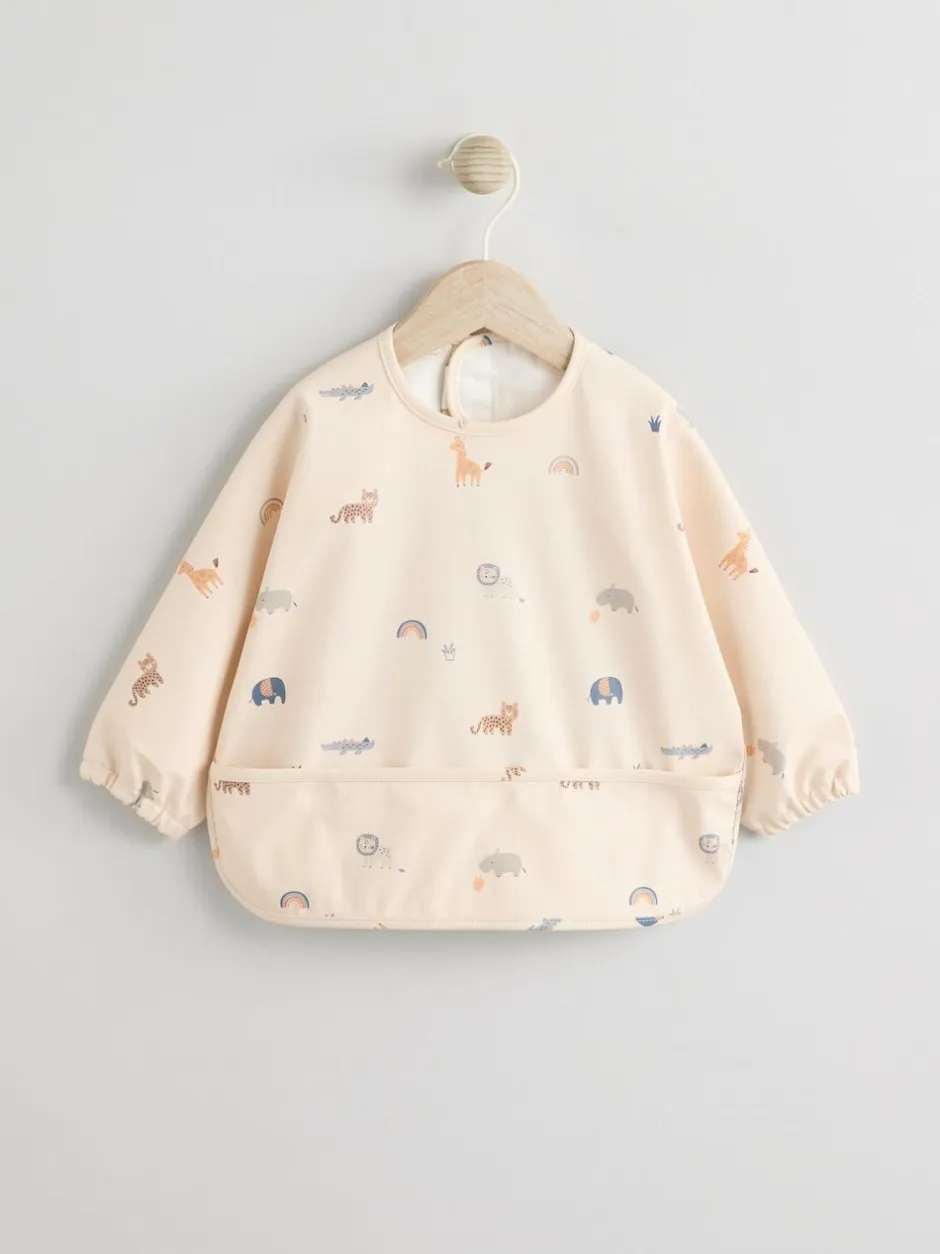 Next Neutral Mini Jungle Weaning And Feeding Sleeved Bib