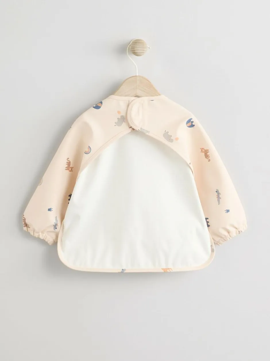 Next Neutral Mini Jungle Weaning And Feeding Sleeved Bib