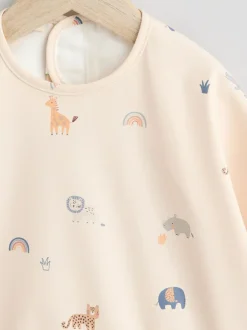 Next Neutral Mini Jungle Weaning And Feeding Sleeved Bib