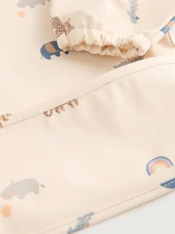 Next Neutral Mini Jungle Weaning And Feeding Sleeved Bib