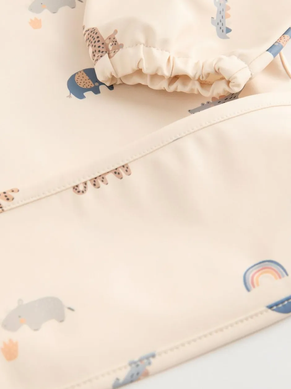 Next Neutral Mini Jungle Weaning And Feeding Sleeved Bib