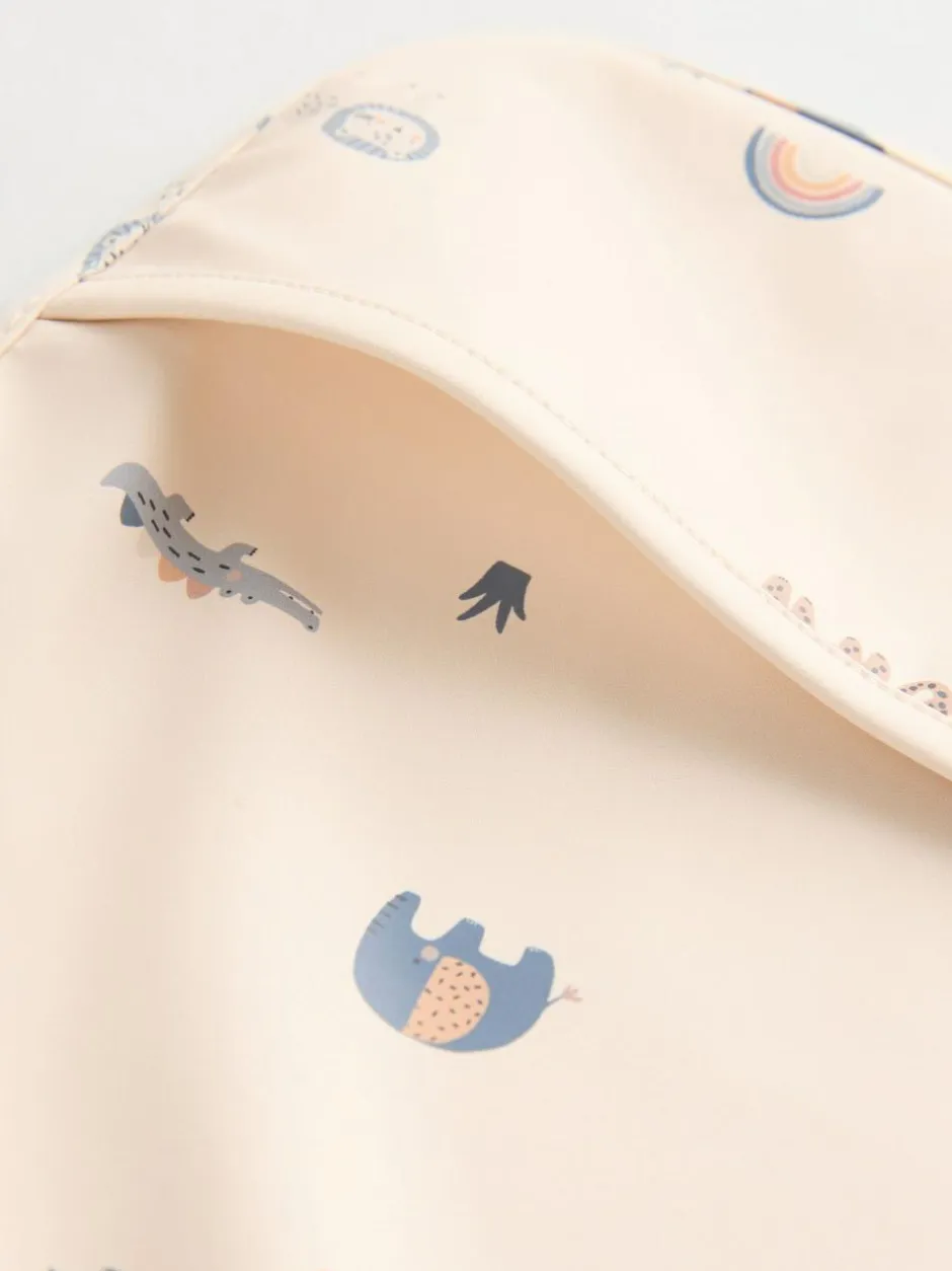 Next Neutral Mini Jungle Weaning And Feeding Sleeved Bib