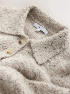 Next Boucle Long Sleeve Polo Jumper Neutral Neppy Online