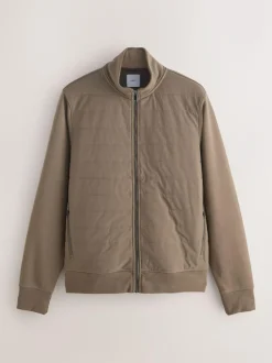 Next Non-Hooded Hybrid Full Zip Jacket Neutral Discount