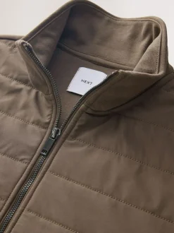 Next Non-Hooded Hybrid Full Zip Jacket Neutral Discount