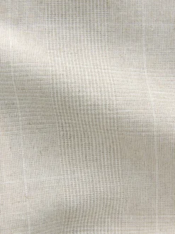 Next Neutral Regular Fit Linen Blend Check Suit Jacket Sale