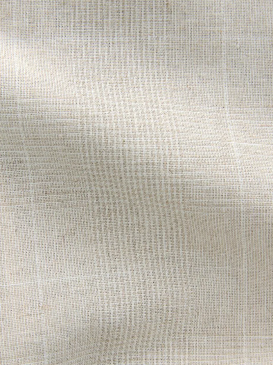 Next Neutral Regular Fit Linen Blend Check Suit Jacket Sale