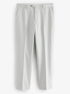 Next Neutral Regular Fit Textured Suit Trousers Outlet