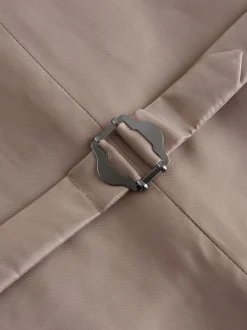 Next Neutral Signature Marzotto 100% Italian Wool Check Suit Waistcoat Online