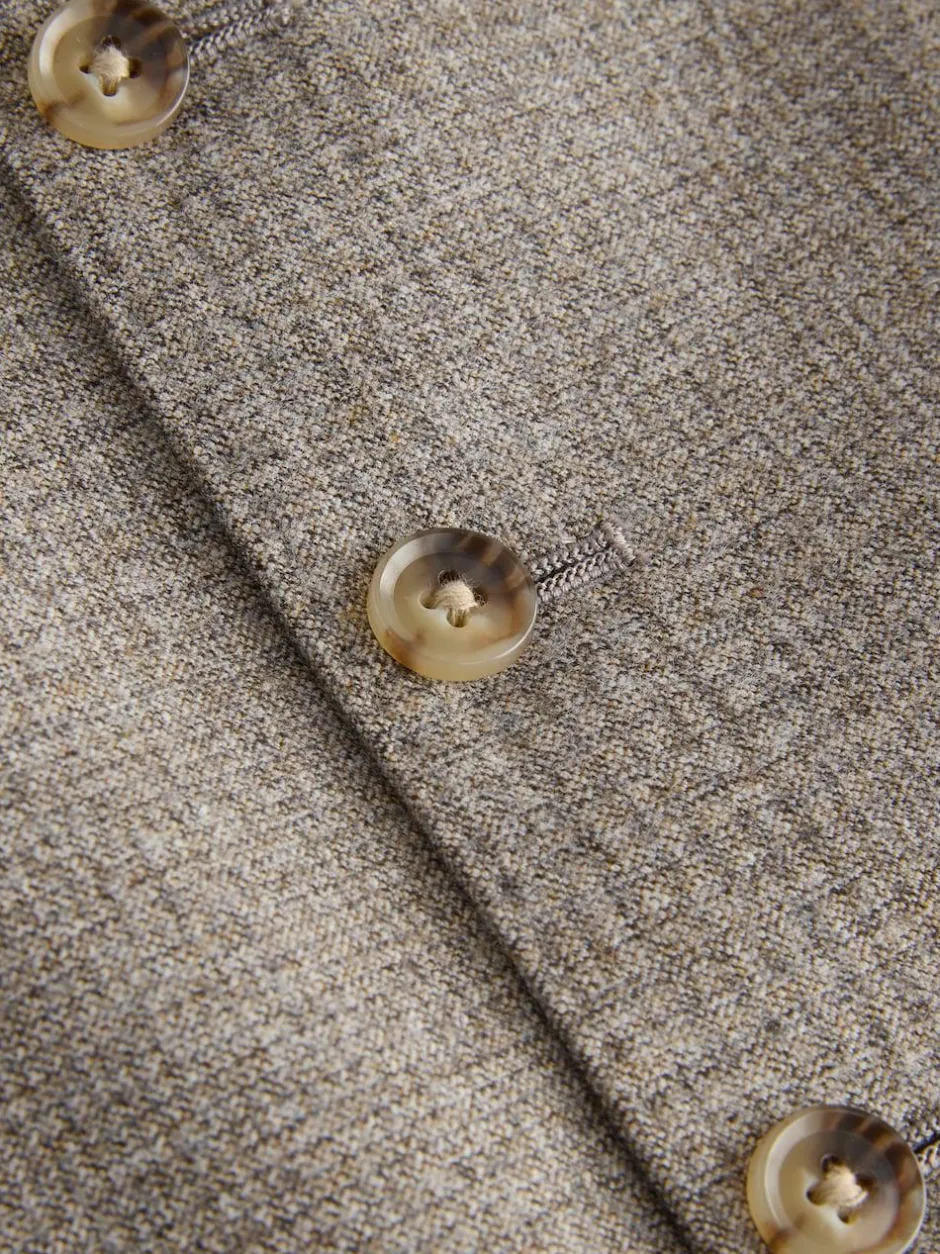 Next Neutral Signature Marzotto 100% Italian Wool Check Suit Waistcoat Online