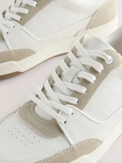Next Smart Casual Trainers with Suede Trim Neutral Discount