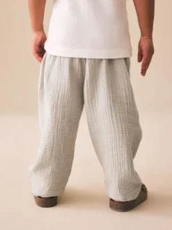 Next Soft Textured Pull On Trousers (3mths-7yrs) Neutral Sale
