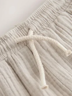 Next Soft Textured Pull On Trousers (3mths-7yrs) Neutral Sale