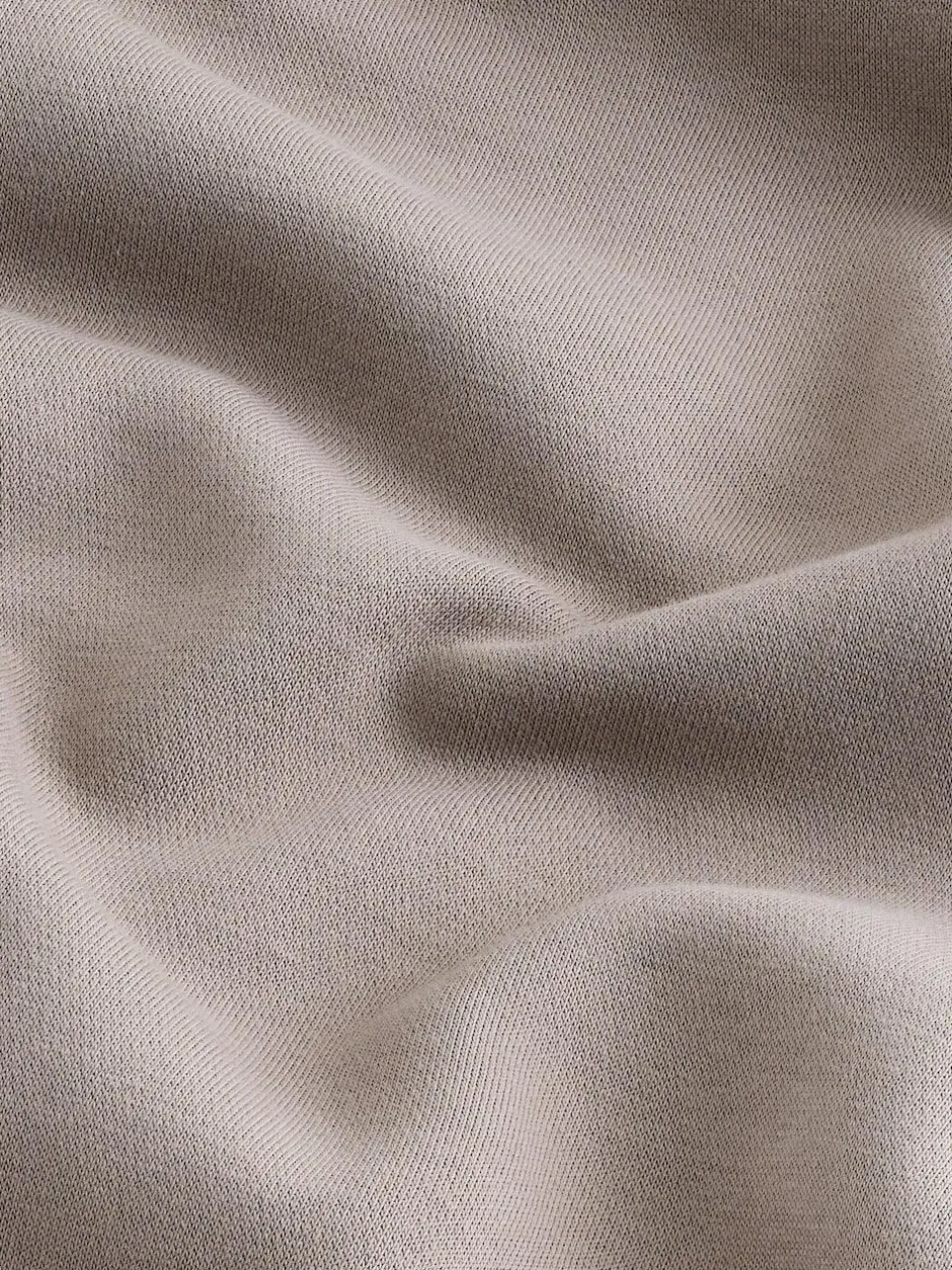 Next Neutral Stone Regular Fit Heavyweight Cotton Rich Jersey Hoodie Online