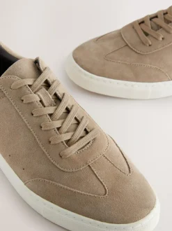 Next Suede Smart Trainers Neutral New