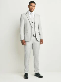Next Neutral Textured Suit Waistcoat Clearance
