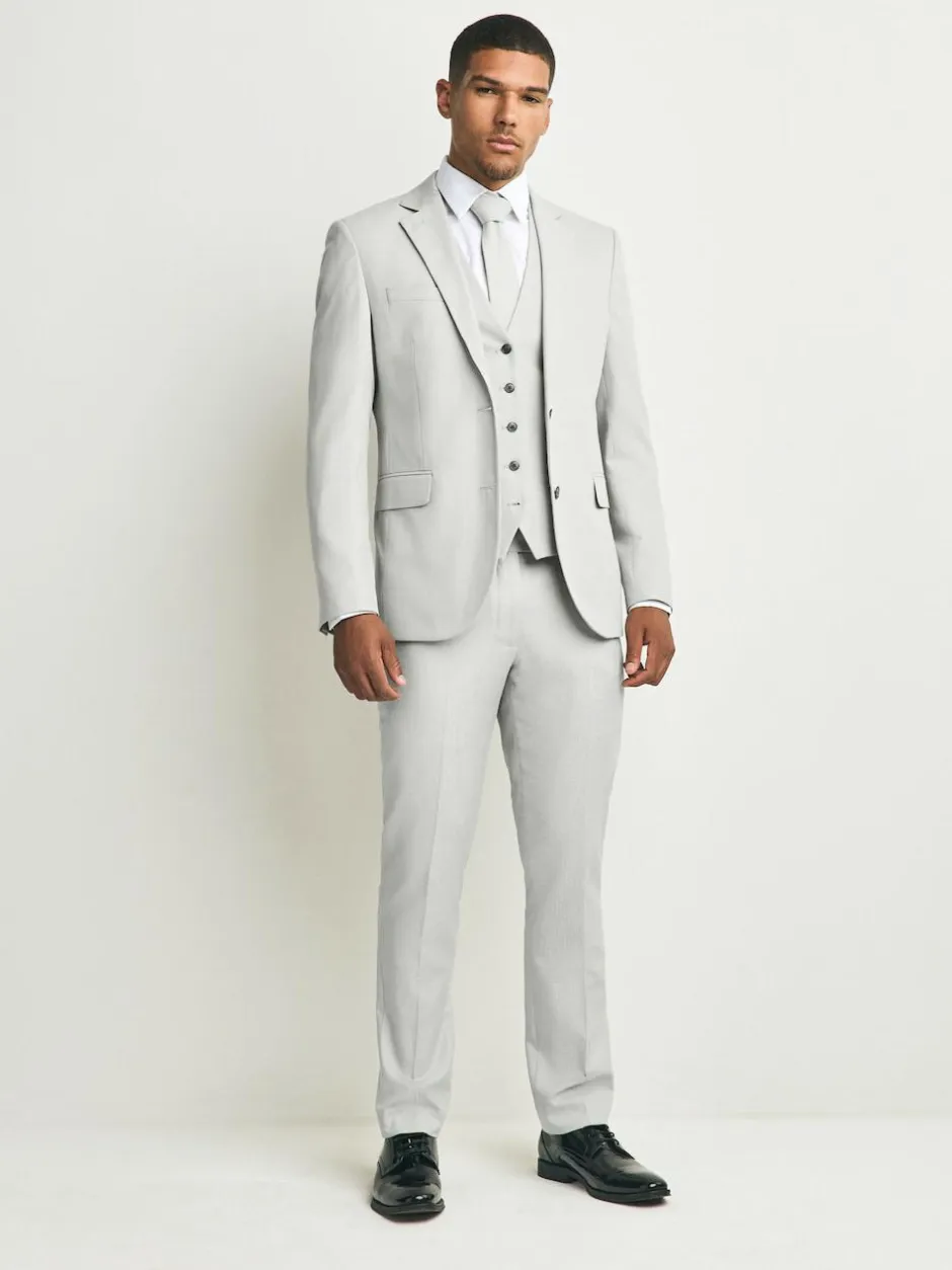 Next Neutral Textured Suit Waistcoat Clearance