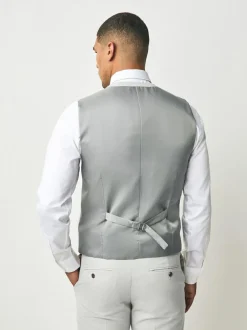 Next Neutral Textured Suit Waistcoat Clearance
