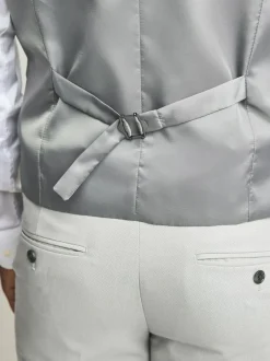 Next Neutral Textured Suit Waistcoat Clearance