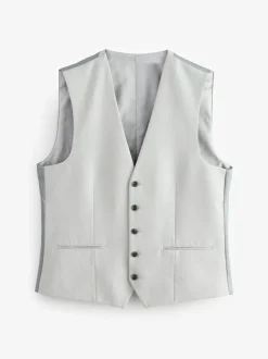 Next Neutral Textured Suit Waistcoat Clearance