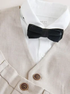 Next Neutral Waistcoat, Shirt, Shorts & Tie Set (3mths-9yrs) Sale
