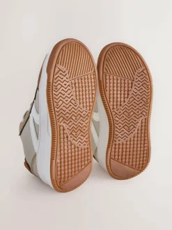 Next Wide Fit (G) Elastic Lace Trainers Neutral Clearance