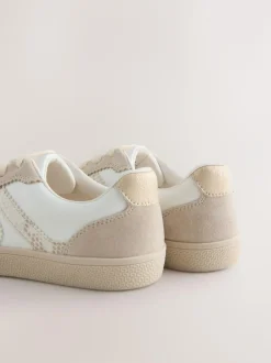 Next Wide Fit (G) Retro Trainers Neutral Clearance
