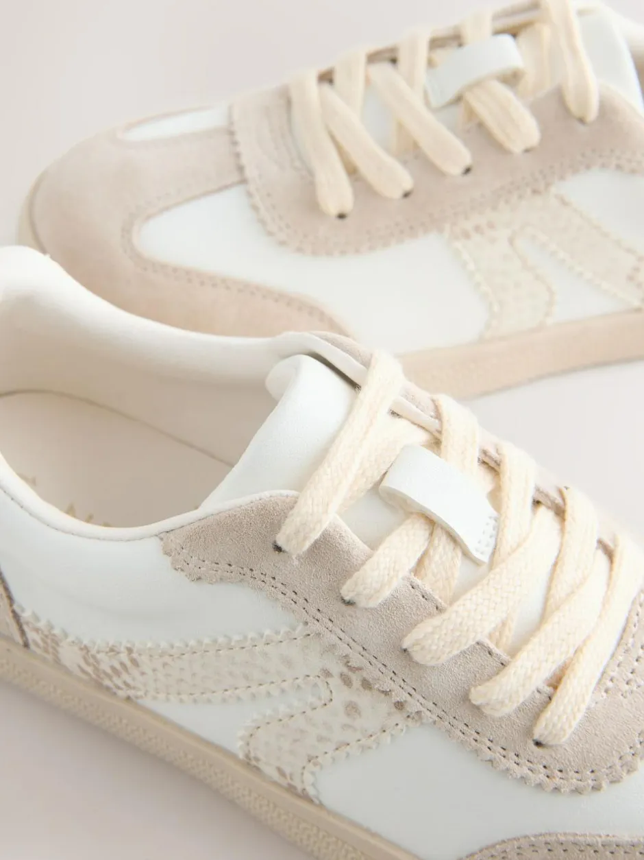 Next Wide Fit (G) Retro Trainers Neutral Clearance