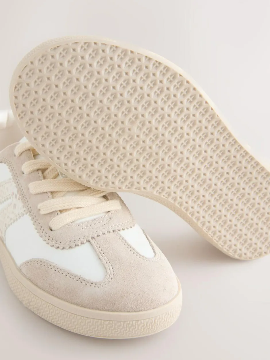 Next Wide Fit (G) Retro Trainers Neutral Clearance