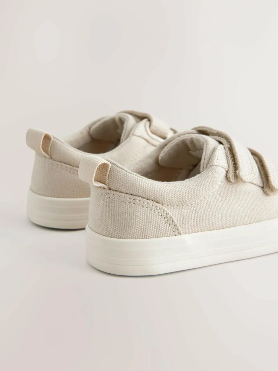 Next Wide Fit (G) Two Strap Touch Fastening Trainers Neutral Sale