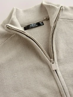 Next Neutral Zip Through Knitted Cardigan (3-16yrs) Sale