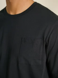 Next Short Sleeve Jersey Pyjamas Set Neutral/Black Check Clearance