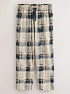 Next Neutral/Navy Check Jersey Short Sleeve Pyjamas Set 2 Pack Online