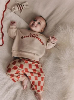 Next Neutral/Red Heartbreaker Sweatshirt and Leggings Baby Set (0mths-2yrs) Outlet