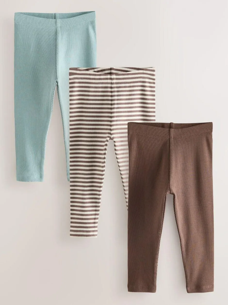 Next Leggings 3 Pack (3mths-7yrs) Neutrals and Blue Best