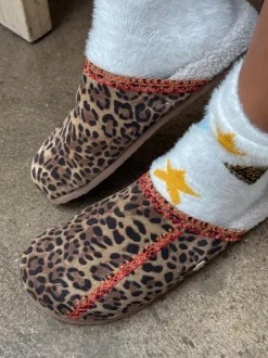 Never Fully Dressed Brown Leopard Print Mule Slippers Online