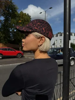 Never Fully Dressed Cotton Twill Cap Burgundy Leopard Best