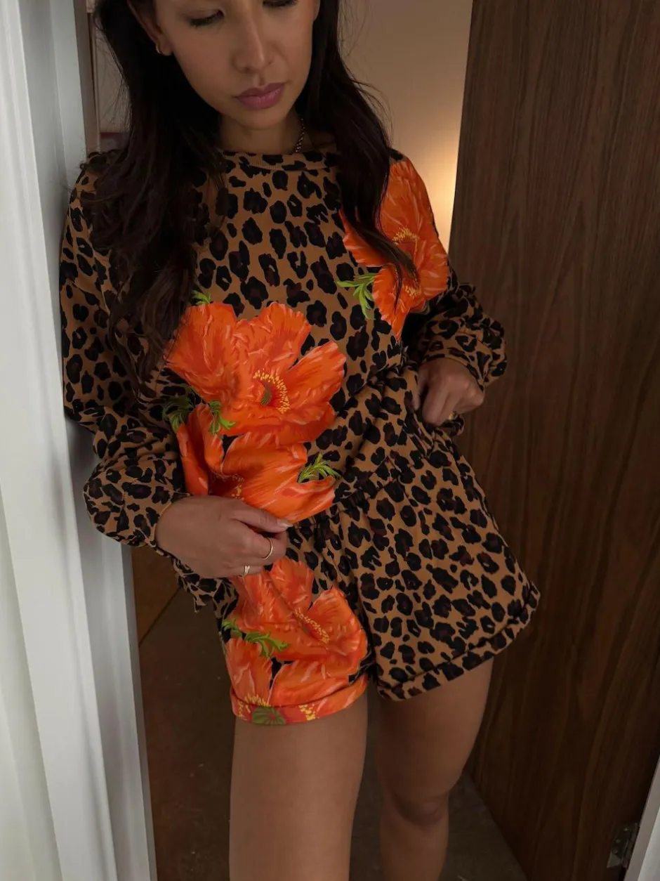 Never Fully Dressed Leopard Poppy Shorts Clearance