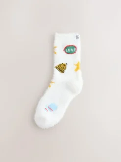 Never Fully Dressed Red/White Elements Cosy Socks 2 Pack Outlet