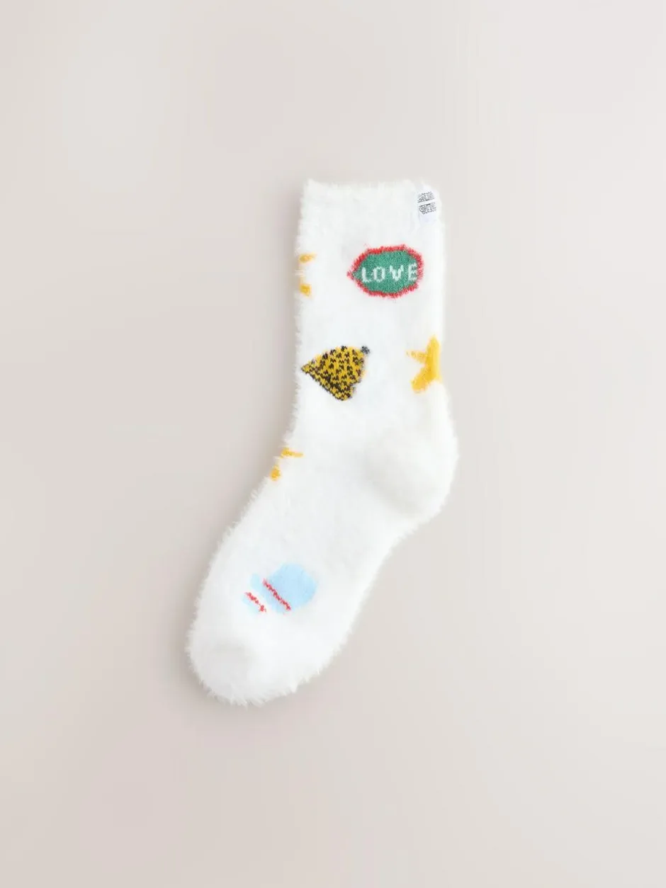 Never Fully Dressed Red/White Elements Cosy Socks 2 Pack Outlet